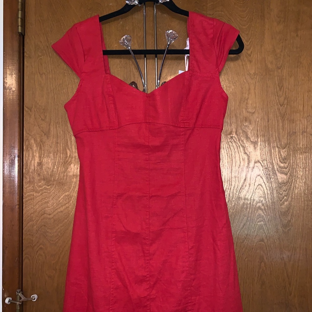 Casual red dress - Picture 2 of 3